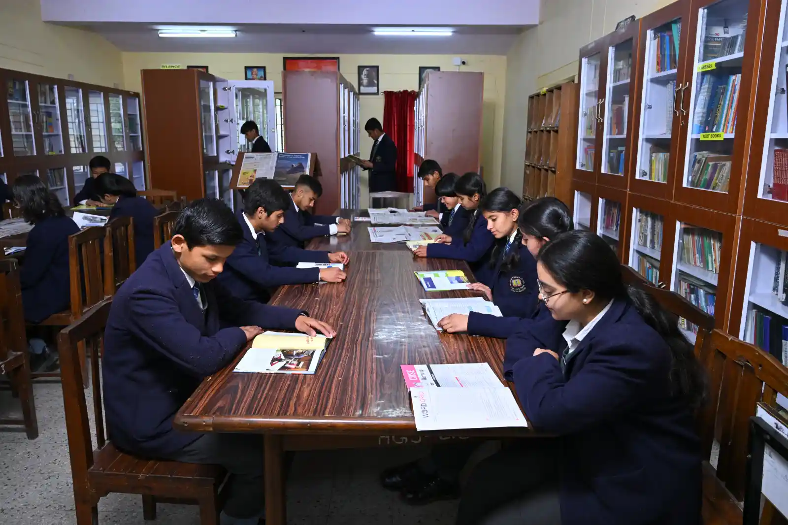 Students learning together at HGS Bhimtal